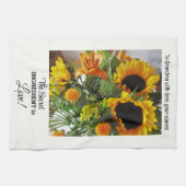 Individuelle Name, Zitat Sonnenblumen drucken 16x2 Geschirrtuch (Horizontal)