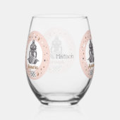 Individuelle Name Zodiac Sign Aquarius Weinglas Ohne Stiel (Vorderseite)