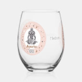 Individuelle Name Zodiac Sign Aquarius Weinglas Ohne Stiel (Links)