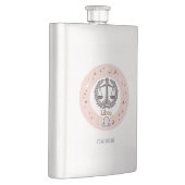 Individuelle Name Zodiac Sign Libra Flachmann (Rechts)