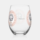 Individuelle Name Zodiac Sign Libra Weinglas Ohne Stiel (Vorderseite)