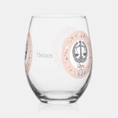 Individuelle Name Zodiac Sign Libra Weinglas Ohne Stiel (Rechts)