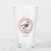 Individuelle Name Zodiac Sign Scorpio Glas (Rückseite)