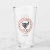 Individuelle Name Zodiac Sign Taurus Glas (Rückseite)