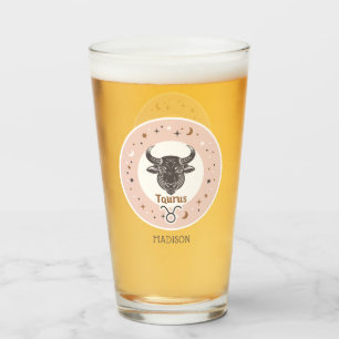 Individuelle Name Zodiac Sign Taurus Glas