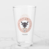 Individuelle Name Zodiac Sign Taurus Glas (Vorderseite)