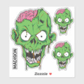 Individuelle Name Zombie-Aufkleber Aufkleber (Blatt)