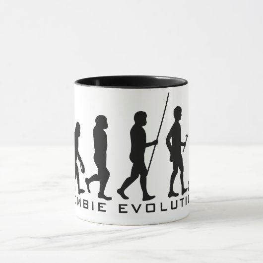 Individuelle Name Zombie Evolution Tasse (Zentrum)