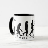 Individuelle Name Zombie Evolution Tasse (Vorderseite Links)
