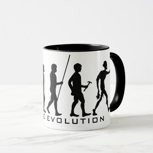 Individuelle Name Zombie Evolution Tasse (VorderseiteRechts)