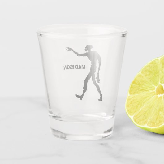 Individuelle Name Zombie Schnapsglas (Rückseite)