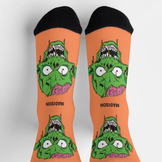 Individuelle Name Zombie Socken (Oben)