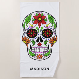 Individuelle Name Zucker Badetuch Skull
