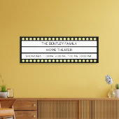 Individuelle Name Zuhause Movie Theater Marquee Pe Leinwanddruck (Insitu (Wohnzimmer))
