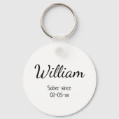 Individuelle Name zum Jubiläum und Datum Schlüsselanhänger (Rückseite)