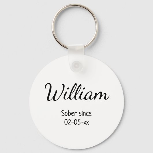 Individuelle Name zum Jubiläum und Datum Schlüsselanhänger (Rückseite)