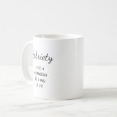 Individuelle Name zum Jubiläum und nüchterner Term Kaffeetasse (Vorderseite Links)