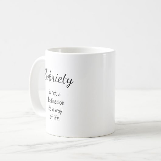 Individuelle Name zum Jubiläum und nüchterner Term Kaffeetasse (Vorderseite Links)
