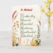 Individuelle Name zum Priester Clergy Appreciation Karte (Gelbe Blume)