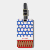 Individuelle Name zum Thema Baseball Gepäckanhänger (Vorderseite vertikal)