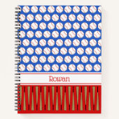 Individuelle Name zum Thema Baseball Notizblock (Vorderseite)