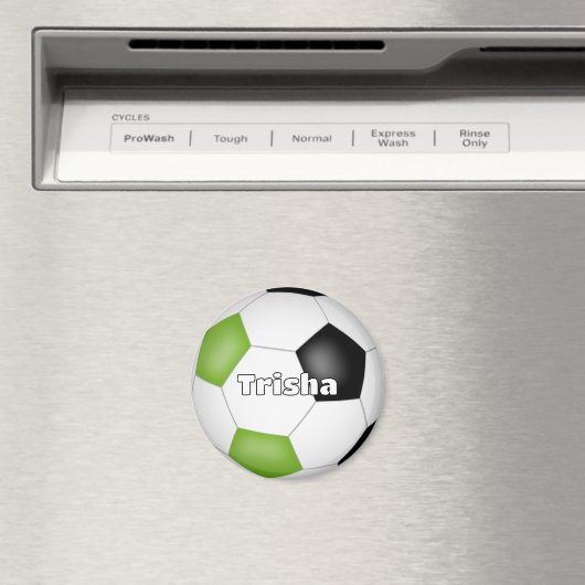 individuelle Name zum Thema Schwarzer Fußball Magnet (In Situ (Geschirrspüler))