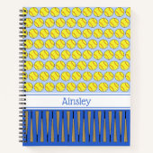 Individuelle Name zum Thema Softball Notizblock (Vorderseite)