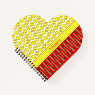 Individuelle Name zum Thema Softball Notizblock