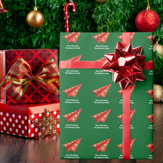 Individuelle Name zum Weihnachtsbaumspass für Papi Geschenkpapier