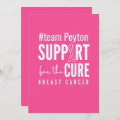 individuelle Name zur Ankündigung von Brustkrebs (Vorne/Hinten)