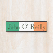 Individuelle Name zur irischen Flagge Türschild (Vorderseite )