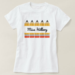 individuelle Name zurück zur Matching-Lehrerin T-Shirt
