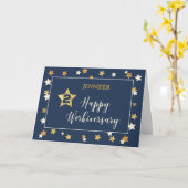 Individuelle Name Zweite Mitarbeiter Workiversary Karte (Gelbe Blume)