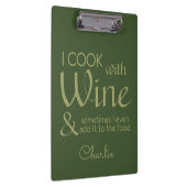 Individuelle Name-Zwischenablage zu Weinangebot Klemmbrett (Rechts)