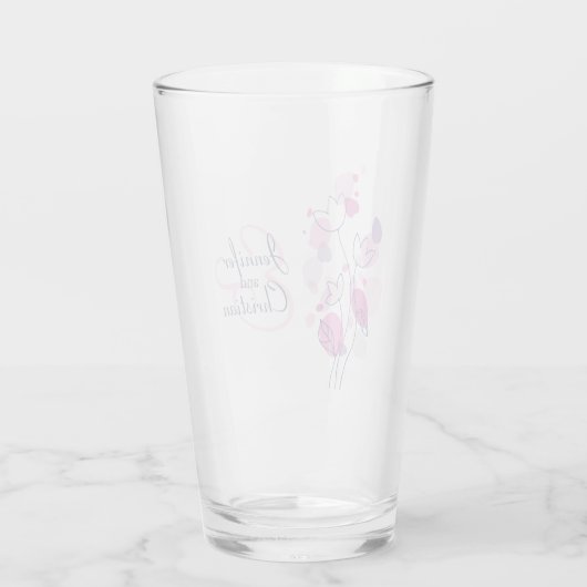 Individuelle Namen blass pinkfarben Glas (Rückseite)