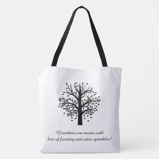 Individuelle Namen/Daten des Großmutter-Baums Tasche (Rückseite)