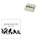 Individuelle Namen gehen mit Liebesvögeln auf Hoch Gummistempel (Stempel)