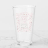 Individuelle Namen, Girly Galentine Day Pint Glass Glas (Rückseite)