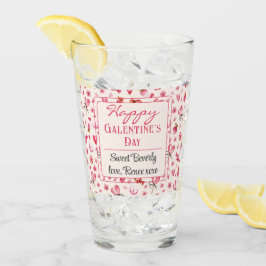 Individuelle Namen, Girly Galentine Day Pint Glass Glas