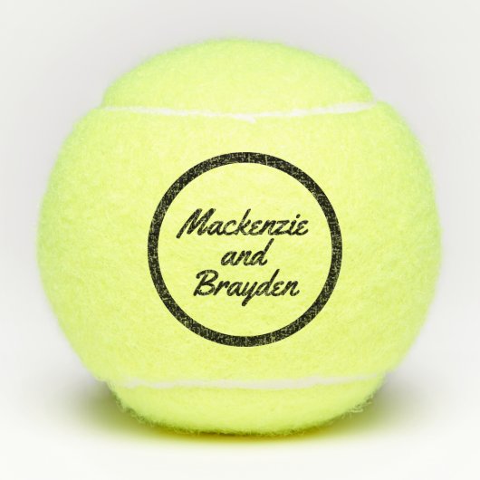 Individuelle Namen in Personalisierten Tennisballs Tennisbälle (Vorderseite)