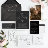 Individuelle Namen Moderne Weiß & Schwarz Die Hoch Einladung