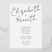 Individuelle Namen Moderne wir machen Gold Foto Sa Folieneinladung (Rückseite)