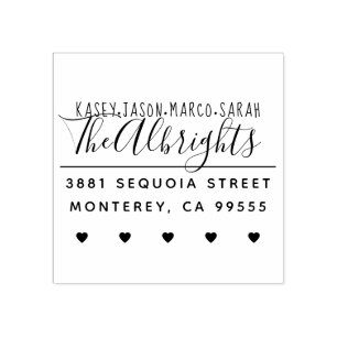 Individuelle Namen u. Gummistempel