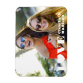 Individuelle Namen und Foto LIEBE Magnet (Vertikal)