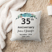 Individuelle Namen zum 35. Jahrestag der Hochzeit Kissen (Decke)