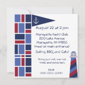 Individuelle Nautical Birthday-Einladungen Einladung (Rückseite)