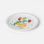 Individuelle Nierentransplantation Geburtstag Pappteller (Schrägansicht)