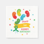 Individuelle Nierentransplantation Geburtstag Serviette (Vorderseite)