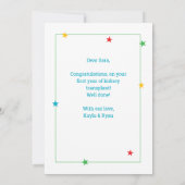 Individuelle Nierentransplantation Geburtstagkarte (Rückseite)