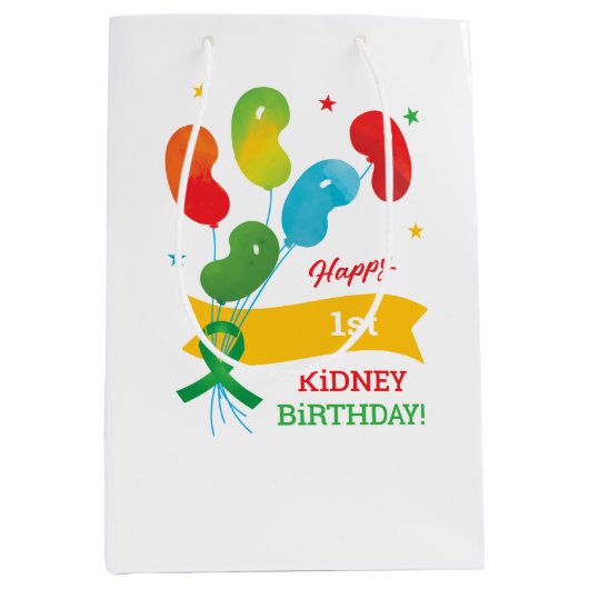 Individuelle Nierentransplantation Geburtstagkarte Mittlere Geschenktüte (Vorderseite)